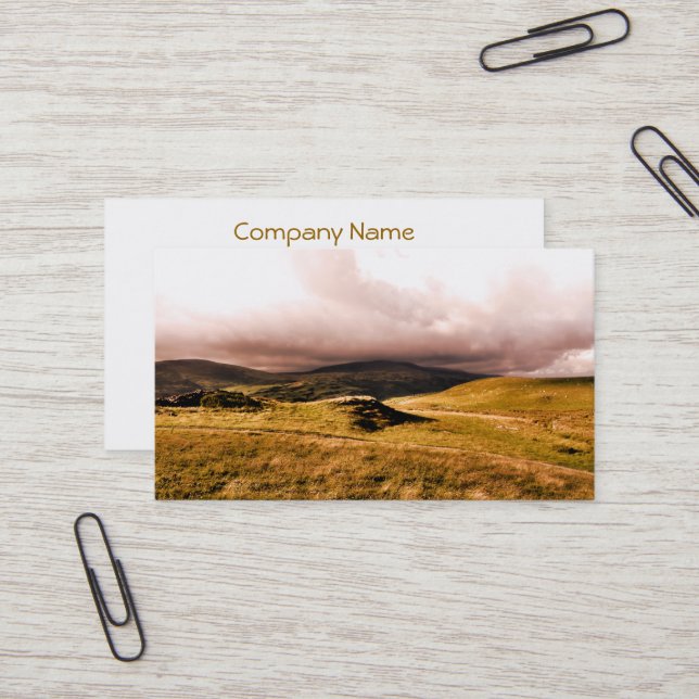 MOUNTAIN VIEWS, WALES BUSINESS CARD (Front/Back In Situ)