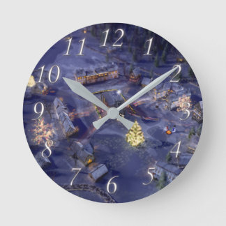 Mountain Village Christmas Clock