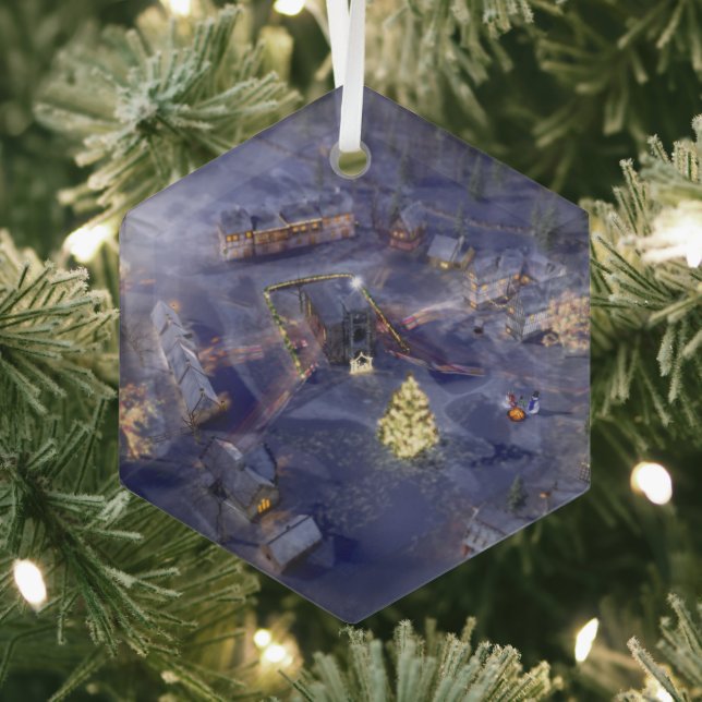 Mountain Village Christmas Ornament (Insitu)