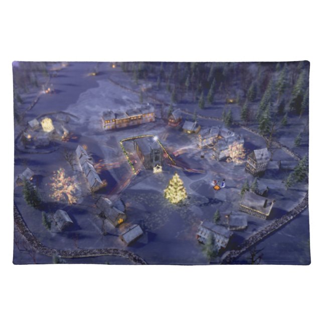 Mountain Village Christmas Placemat (Front)