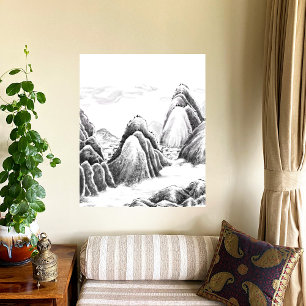 Mountain Village - Ink Photo Print