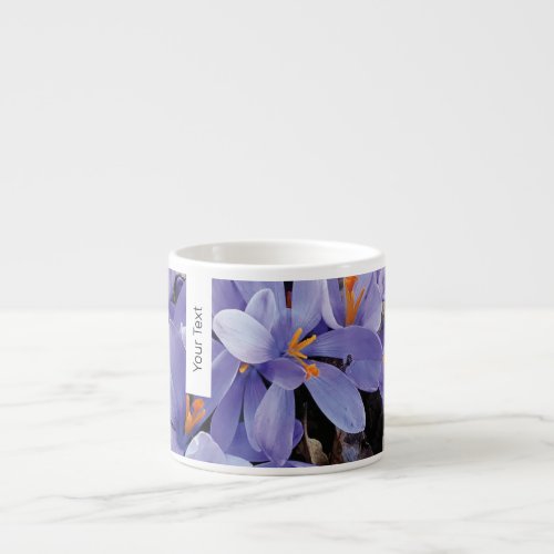 Mountain violet flowers Monogrammed Espresso Cup