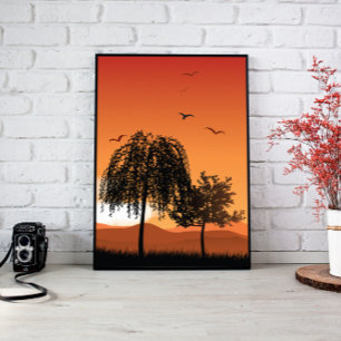 Mountain Wall Art, Mountains Paintings Canvas Print