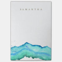 Mountain Watercolor | Custom Name Post-it Notes