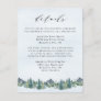 Mountain Watercolor Elegant Rustic Themed Wedding Enclosure Card
