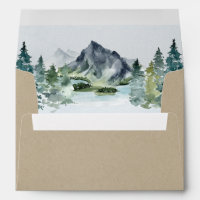 Mountain Watercolor Elegant Rustic Themed Wedding