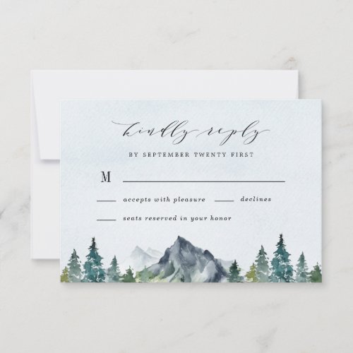 Mountain Watercolor Elegant Rustic Themed Wedding