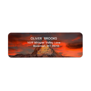 Mountain Watercolor Elegant Rustic Wedding Labels