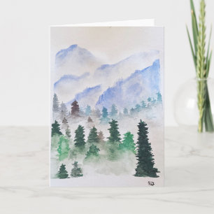 Mountain Watercolor Greeting Card