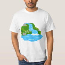 Mountain Waterfall Art – Peaceful Nature 