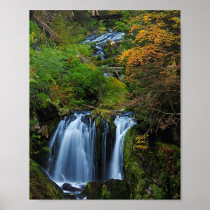 Mountain Waterfall Poster