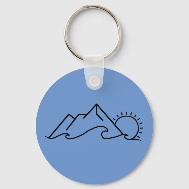 Mountain Wave Sun Keychain (Front)