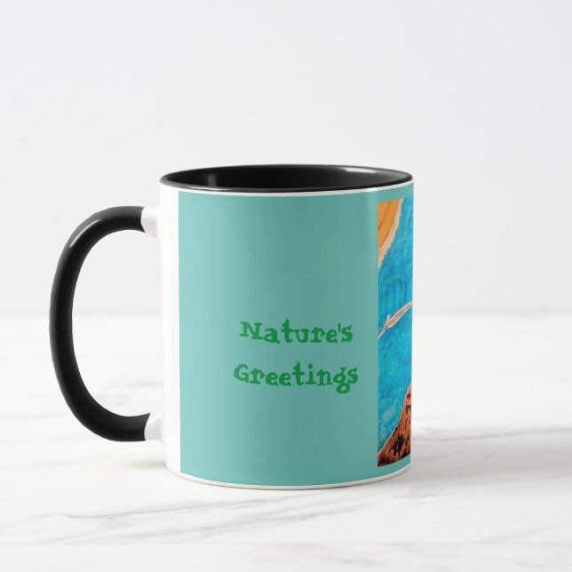 Mountain weather scene mug (Left)
