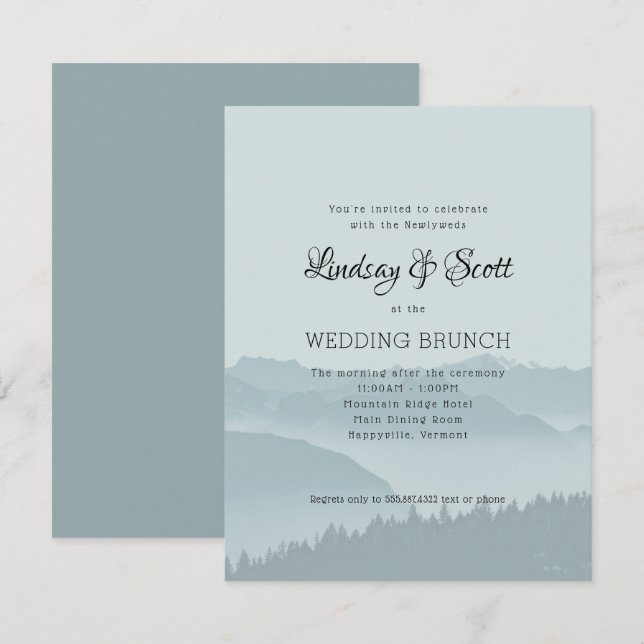 Mountain Wedding Brunch Morning After Invitation (Front/Back)