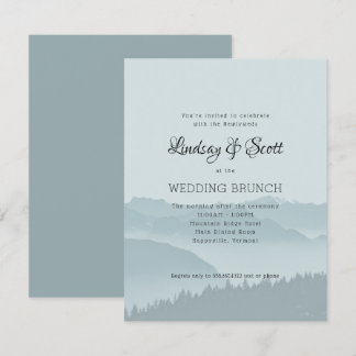 Mountain Wedding Brunch Morning After Invitation