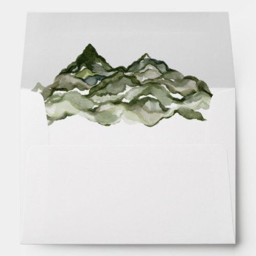 Mountain Wedding Envelope