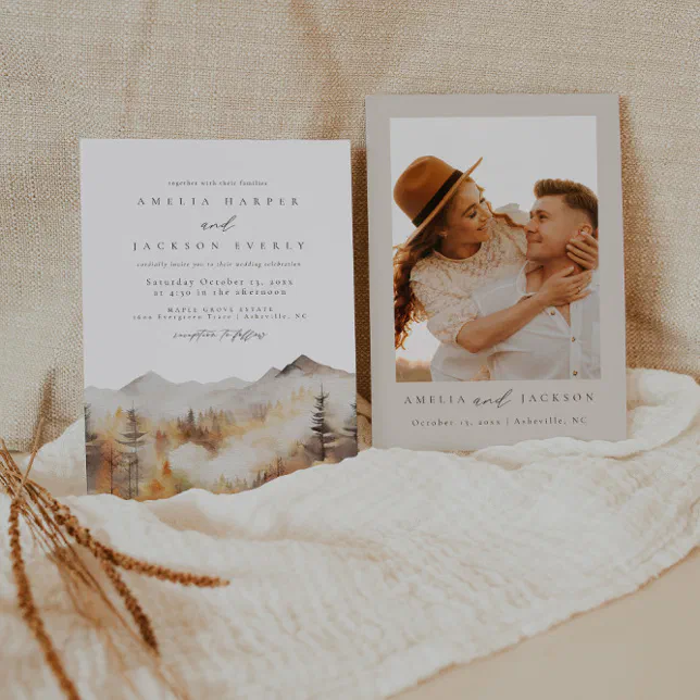 Mountain Wedding Invitation | Zazzle