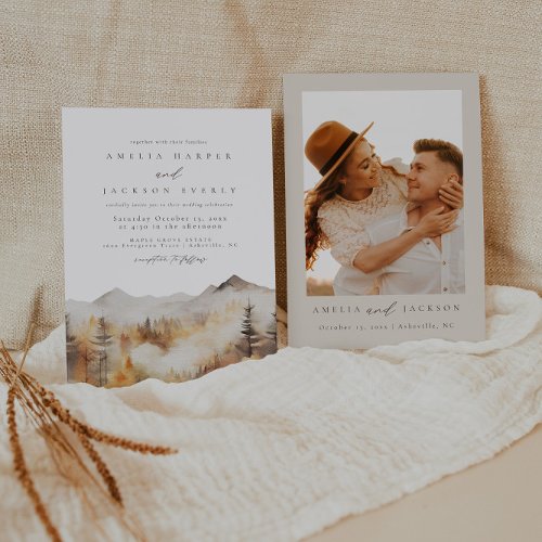 Mountain Wedding Invitation