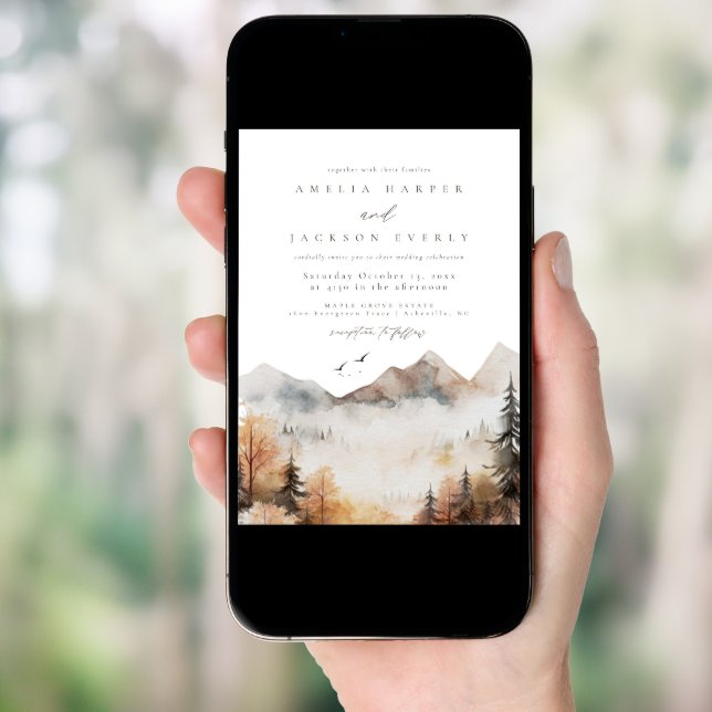 Mountain Wedding Invitation (Front Digital)