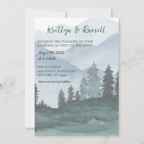 Mountain Wedding Invitation