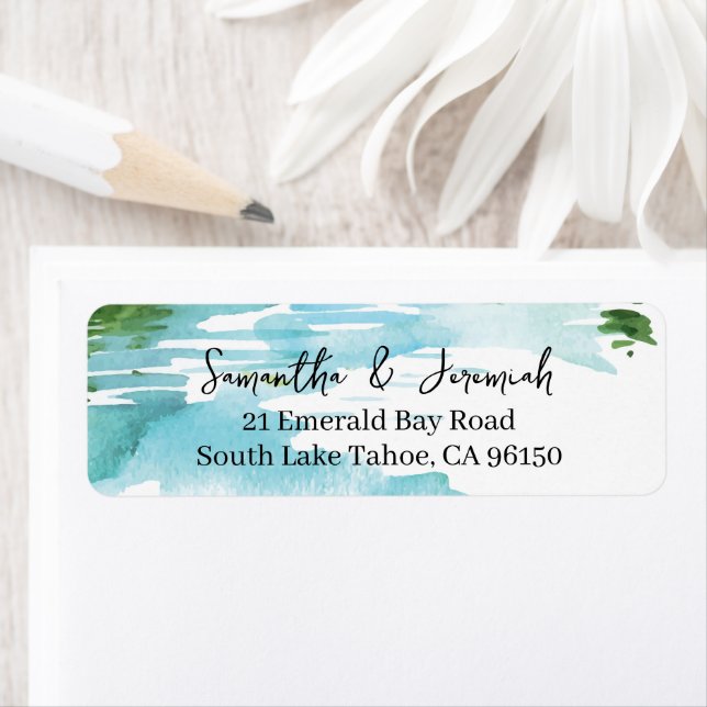 Mountain Wedding Invitation Address Label (Insitu)