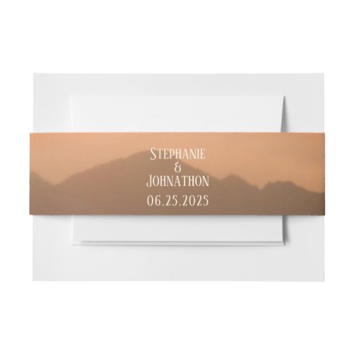 Mountain Wedding Invitation Belly Band