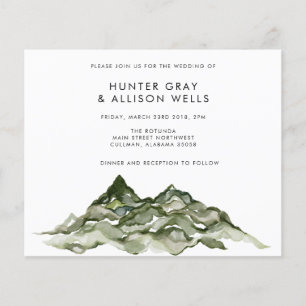 Mountain Wedding Invitation Flyer