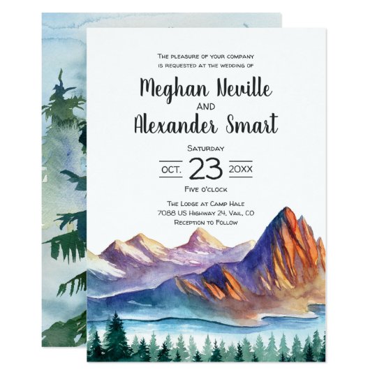 mountain-wedding-invitation-reception-to-follow-invitation-zazzle