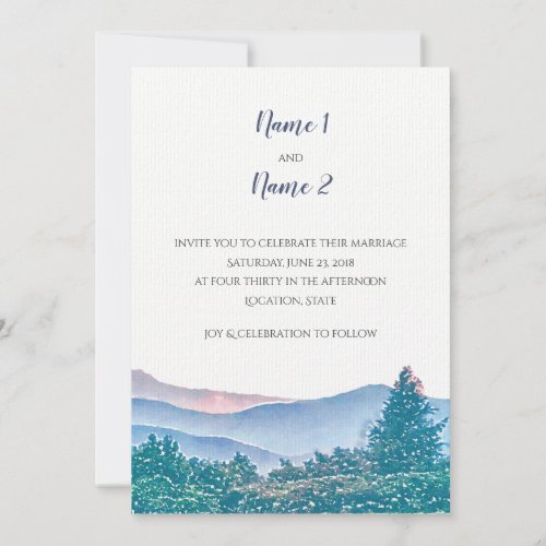 Mountain Wedding Invitation Suite