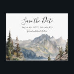 Mountain Wedding Lakeside save the date postcard<br><div class="desc">Save the date postcard with watercolor mountain landscape Find matching items in our shop or contact us.</div>