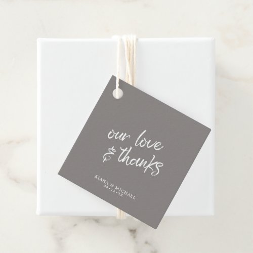 Mountain Wedding Love  Thanks GrayBlush ID787 Favor Tags