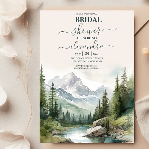 Mountain Wedding Party Bridal Shower Invitation