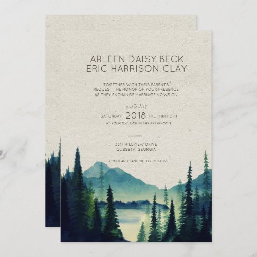 Mountain WeddingParty Invitation