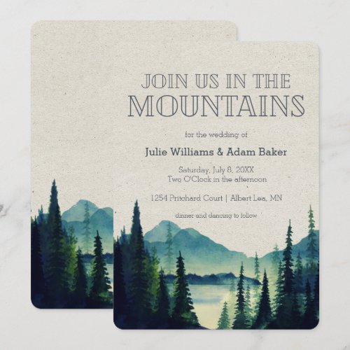 Mountain Wedding/Party Invitation