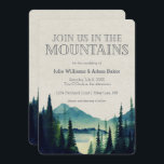 Mountain Wedding/Party Invitation<br><div class="desc">Who doesn't have fond memories of the warm days and nights spent among pine trees, and around the campfire? Why not let nature be the perfect backdrop for your wedding: the lake and the forest, what can be better and more natural than real beauty that wasn’t created by the humans?...</div>