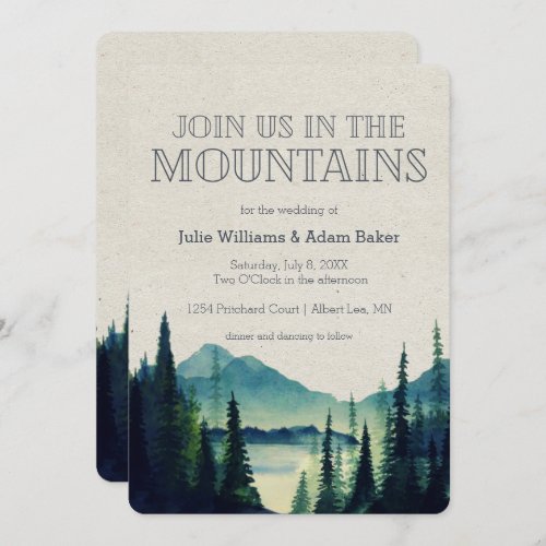Mountain WeddingParty Invitation