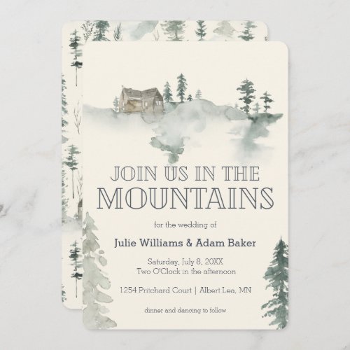 Mountain WeddingParty Invitation