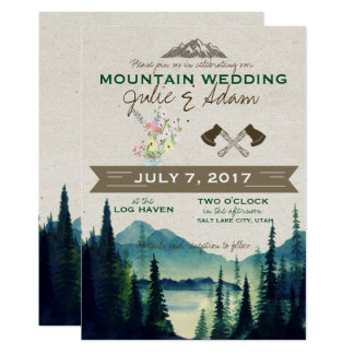 Elegant Mountain Wedding Invitations 8