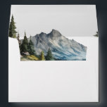 Mountain Wedding Personalized Envelope<br><div class="desc">Rustic mountain personalized envelope with your address on the back. The inside is decorated with beautiful watercolor landscape. Find matching items in our shop,  or contact us for more options.</div>