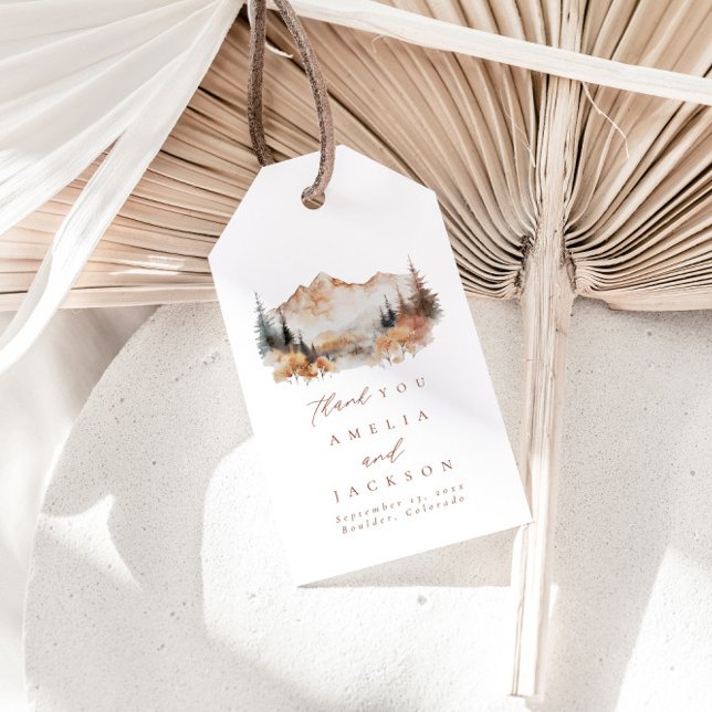 Mountain Wedding Personalized Favor Tags (Creator Uploaded)