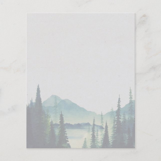 Mountain Wedding | Personalized Stationery (Front)