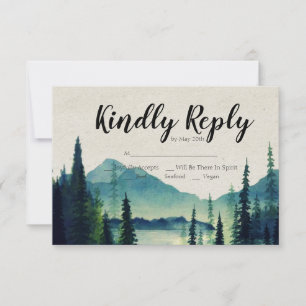 Mountain Wedding RSVP Card