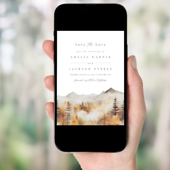 Mountain Wedding Save The Date Invitation (Front Digital)