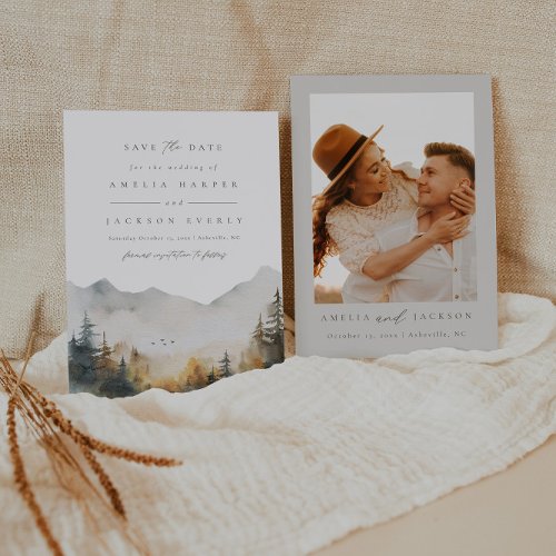 Mountain Wedding Save The Date Invitation