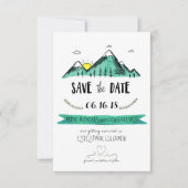 Mountain Wedding Save the Date Invitation (Front)