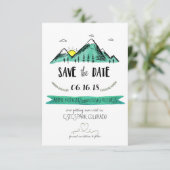 Mountain Wedding Save the Date Invitation (Standing Front)