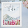 Mountain Wedding Watercolor Cards and Gifts Poster
