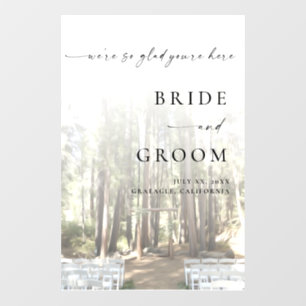 Mountain Wedding Welcome Sign Floor Decal