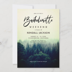 Mountain Weekend Bachelorette Invitation