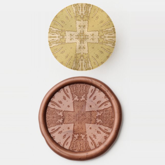 Mountain Western Cross Wax Seal Stamp (Stamped)